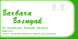 barbara bosnyak business card